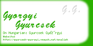 gyorgyi gyurcsek business card